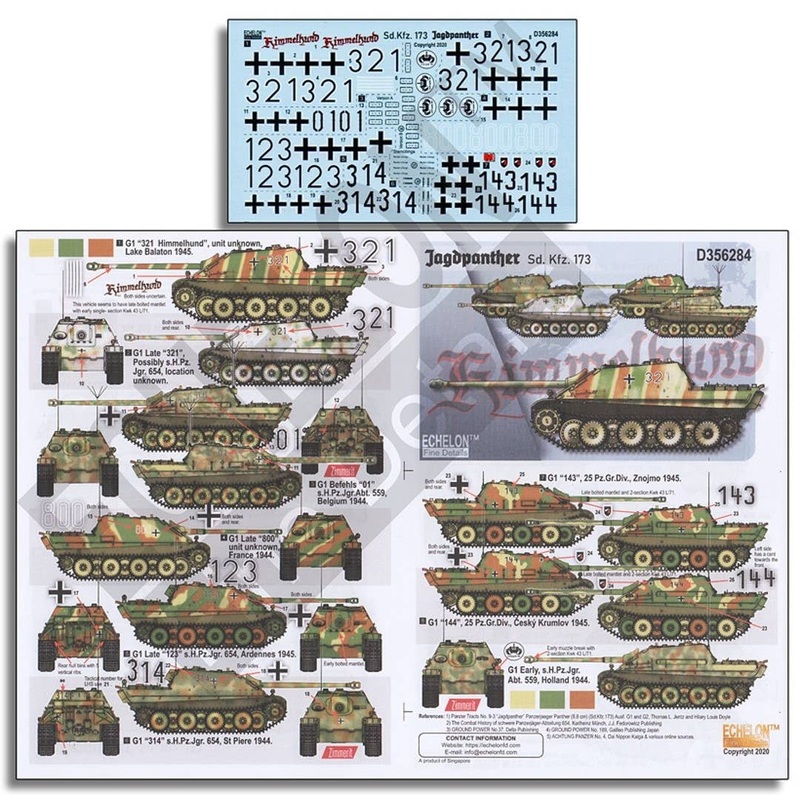 1/35 WWII German German Army Sd.Kfz173 Jagdpanther 25th Panzergrenadier Division, etc.