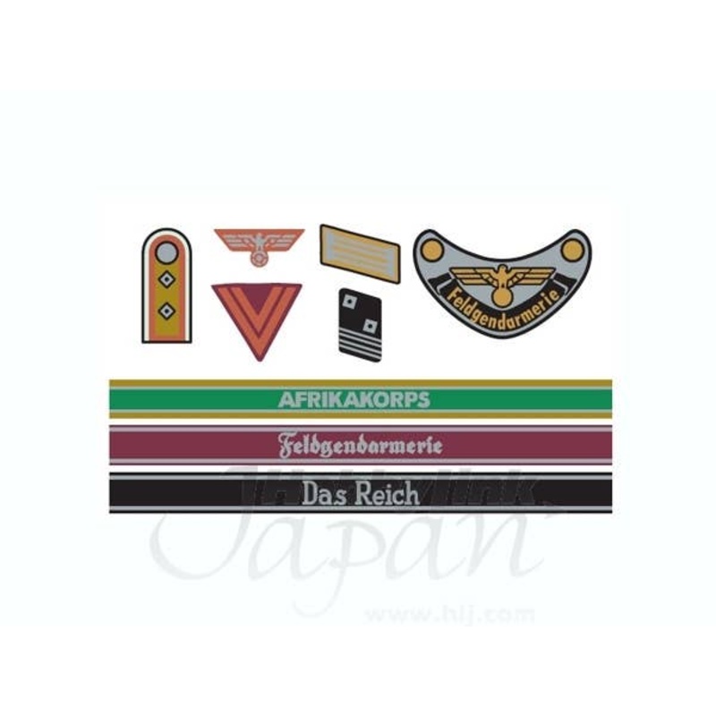 1/35 WWII German Military Insignia Decal Set (Africa Corps/Waffen-SS)
