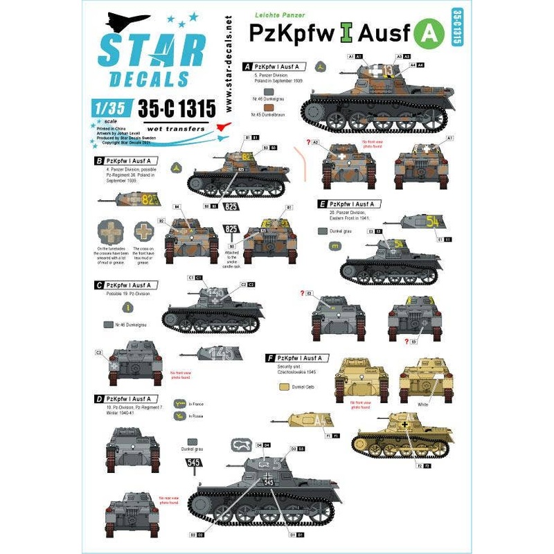 1/35 WWII Germany Panzer I Type A Poland Norway Eastern Front 1939 - 45