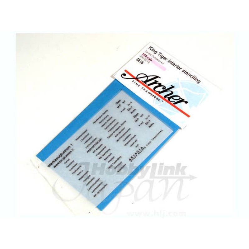 1/16 King Tiger Interior Stenciling (for Trumpeter)