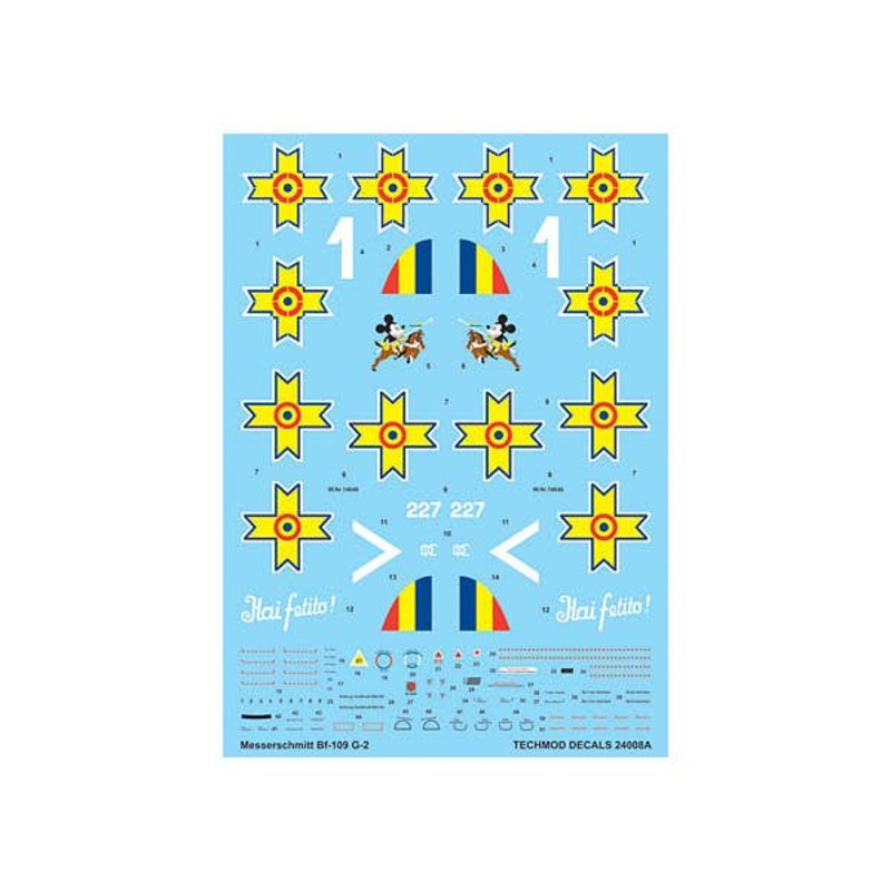 1/24 Messerschmitt Bf-109 G-2 Romanian AF w/Canopy mask