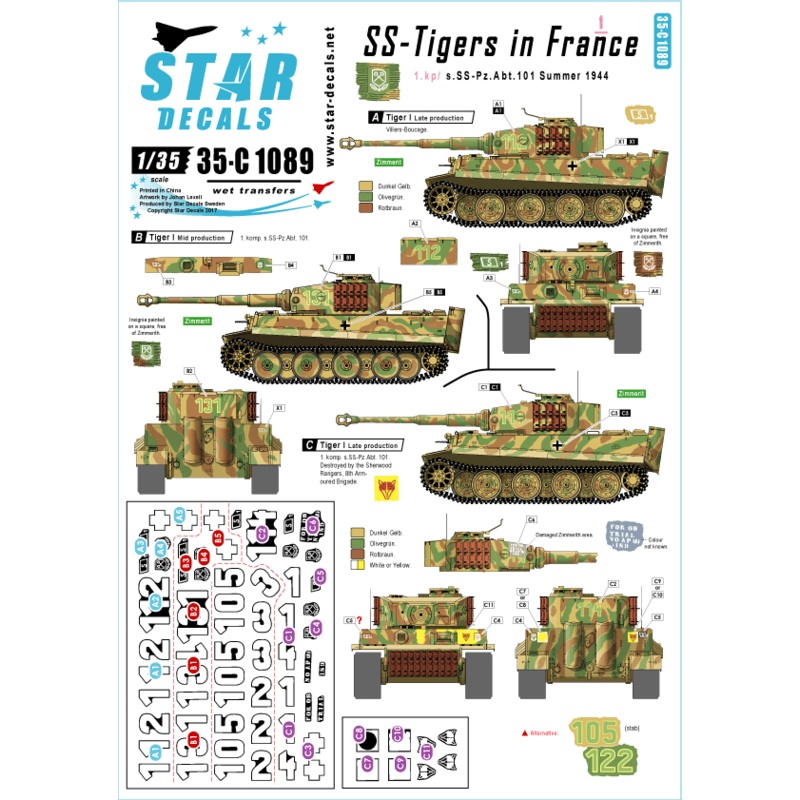 1/35 SSTigers in France #1. 1. Kompanie s.SS.Pz.Abt.101.