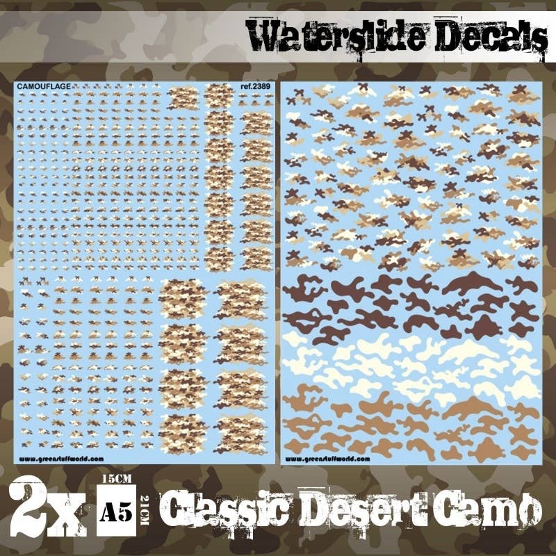 Waterslide Decals Classic Desert Camo