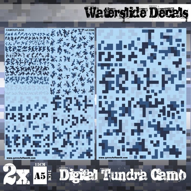 Waterslide Decals Digital Tundra Camo