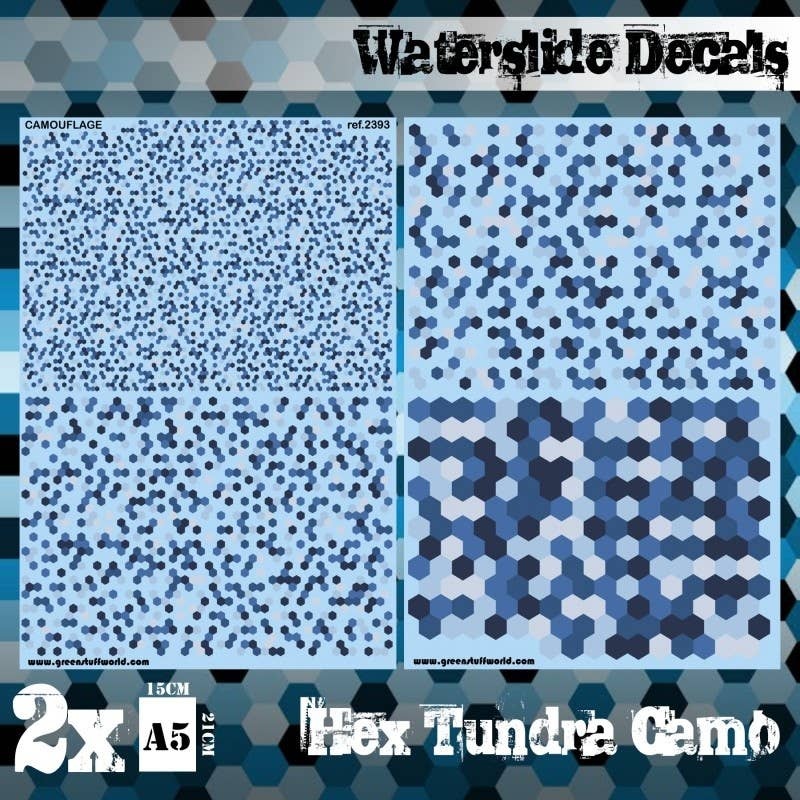 Waterslide Decals Hex Tundra Camo