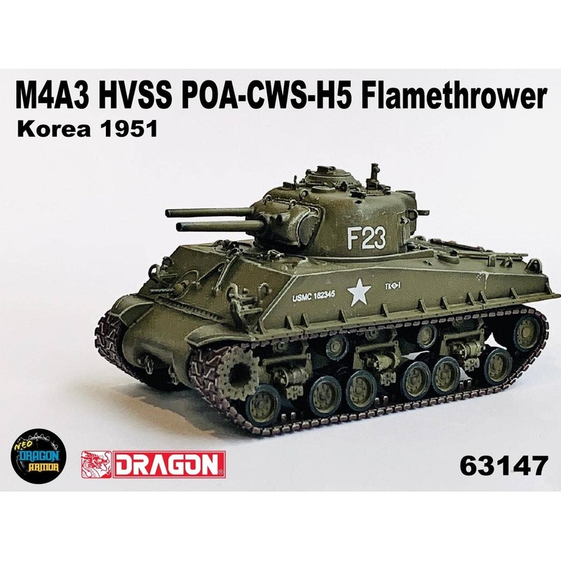 1/72 American M4A3 HVSS POA-CWS-H5 Flamethrower Tank Korean War Finished Product