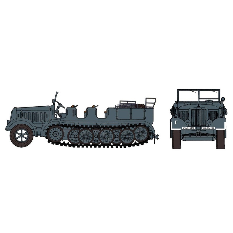 1/72 Sd. Kfz. 7 German 8 Ton Half Track 10th Infantry Division, 1942