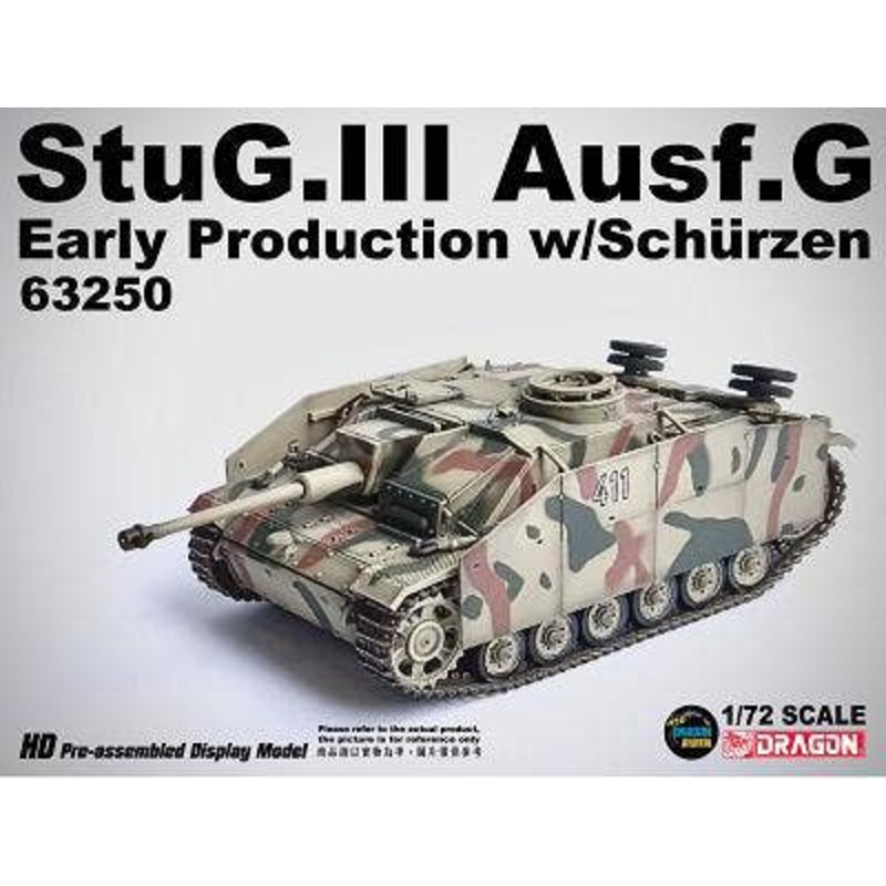 1/72 WWII German Army Sturmgeschutz III Ausf. G Early Production Type Schurzen Equipped 115th Panzer Battalion 1943 Italy Finished Product