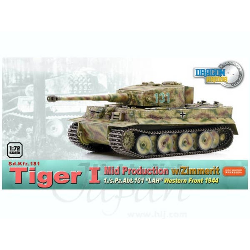 1/72 Tiger I Mid w/Zimmerit 1./s.Pz.Abt.101 Western Front 1944