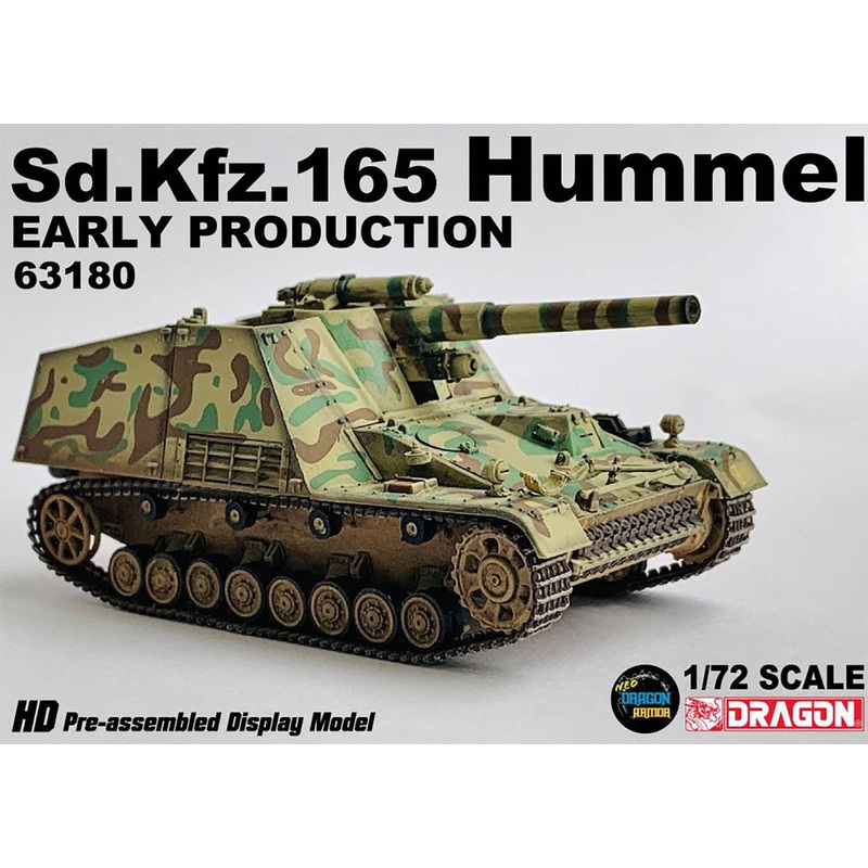 1/72 WW.II German Army Sd.Kfz.165 Hummel Early Production type 3-color Camouflage Finished Product
