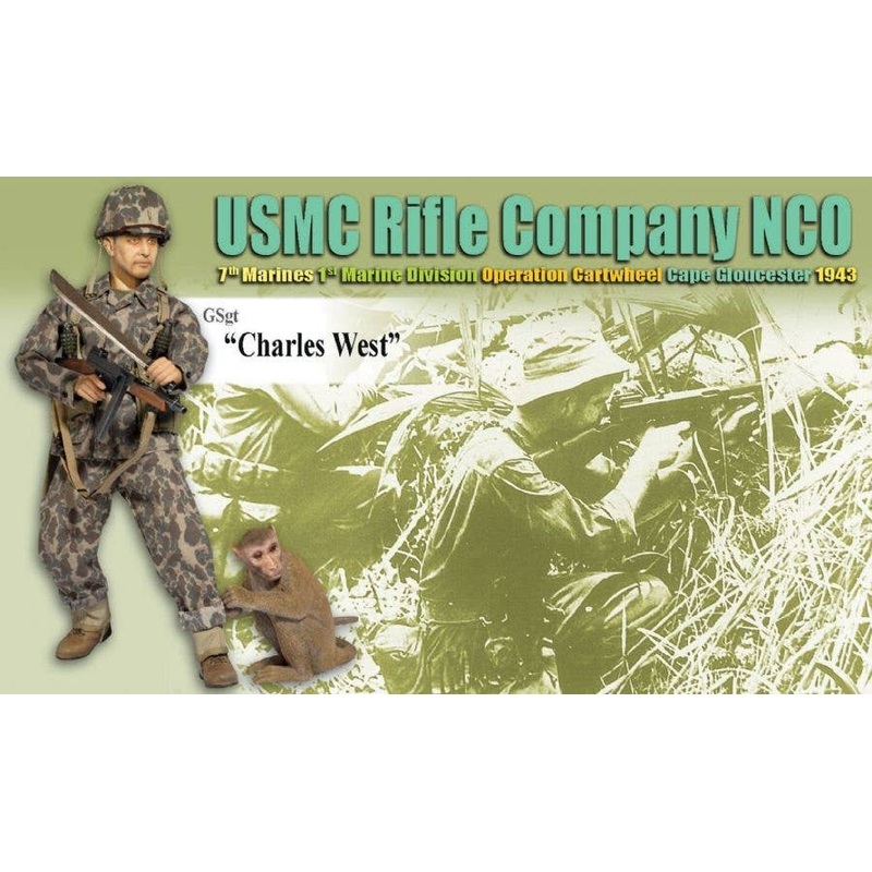 1/6 WWII USMC Rifle Company NCO Charles West, 7th Marines, 1st Marine Division, Operation Cartwheel, Cape Gloucester 1943