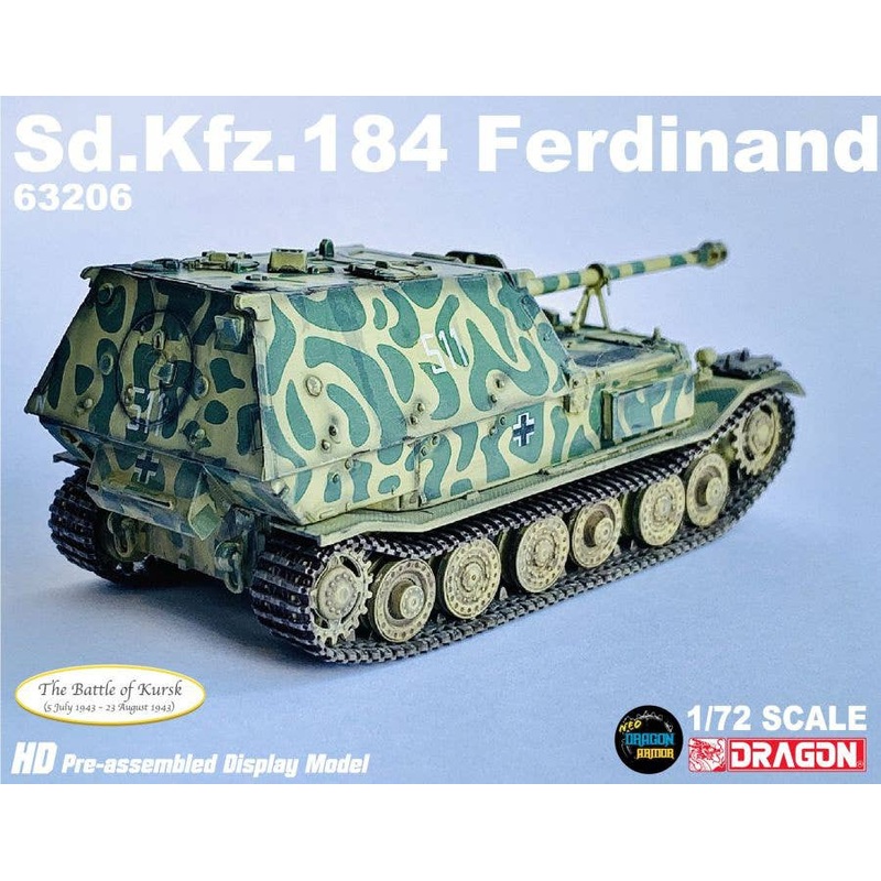 1/72 WW.II German Army Sd.Kfz.184 Ferdinand Heavy Tank Destroyer 654th Heavy Tank Destroyer Battalion Kursk 1943 Complete Product