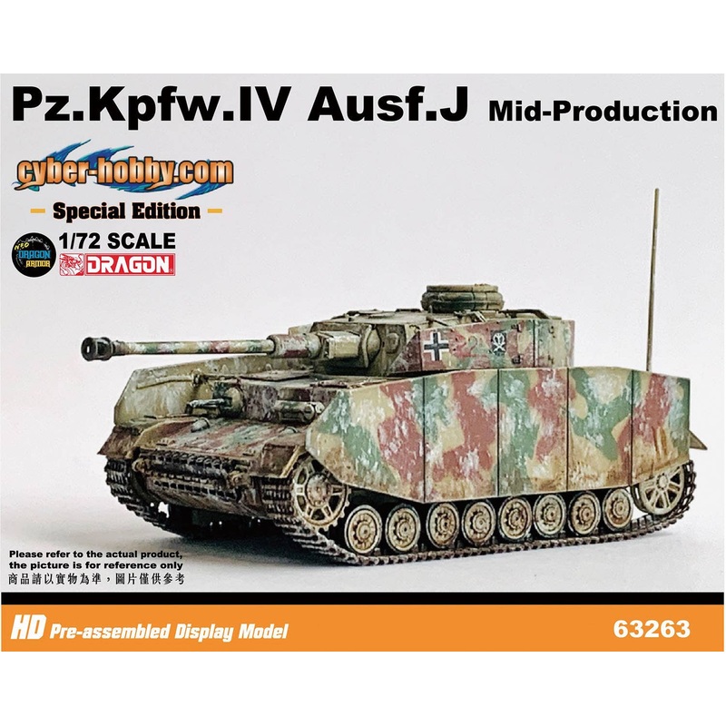 1/72 WW.II German Panzer IV Panzer Ausf.J Mid-Production 15th Panzergrenadier Division 115th Tank Battalion Belgium 1944 Completed Product Winter Camouflage Special Edition