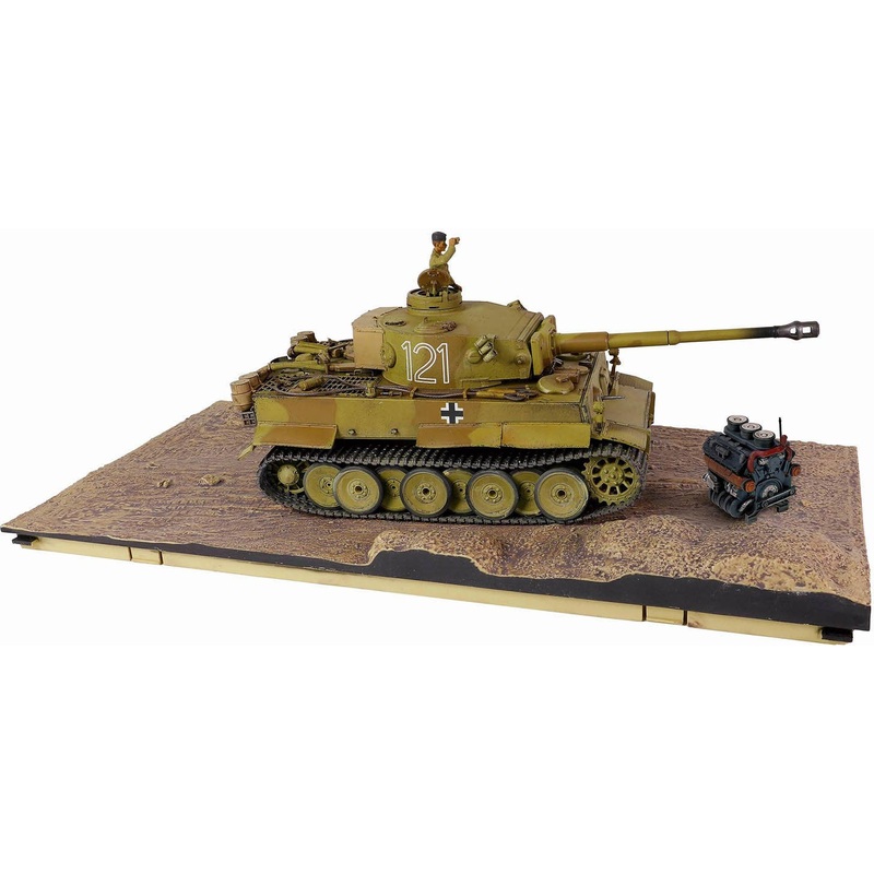 1/32 WW.II German Tiger I Early Type 501st Heavy Tank Battalion Chassis No. 121 Tunisia 1943 Finished Product (Reissue)