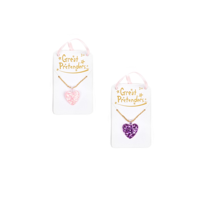 GLITTER HEART NECKLACE