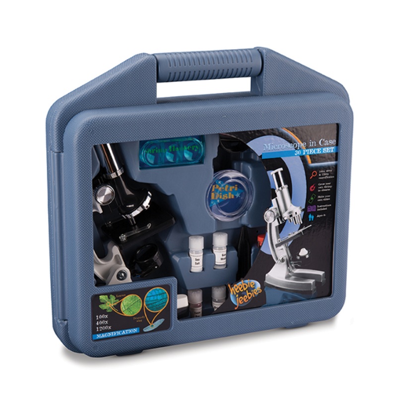 HEEBIE JEE MICROSCOPE SET W/CASE