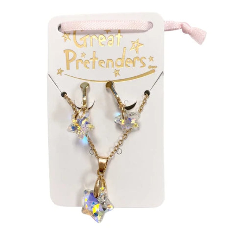 HOLOGRAPHIC STAR NECKLACE, RING, EARRINGS