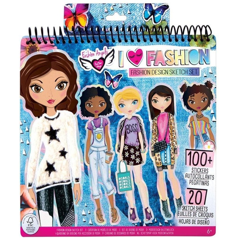 I LOVE FASHION DESIGN SKETCH SET