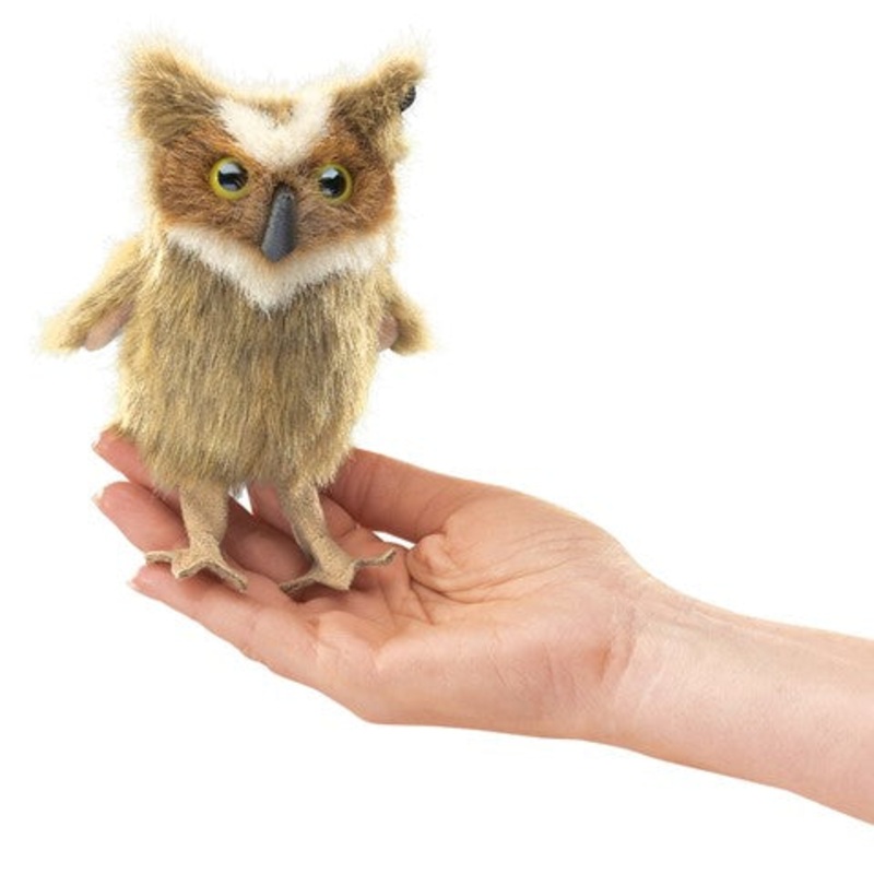 FOLKMANIS: GREAT HORNED OWL FINGER PUPPET