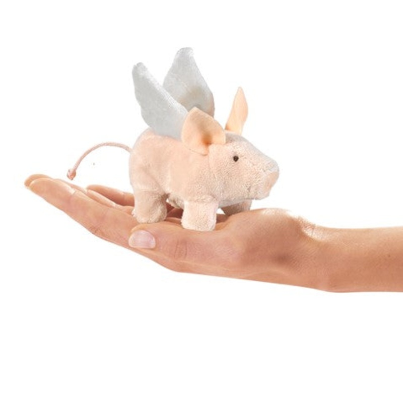 FOLKMANIS: WINGED PIGLET FINGER PUPPET