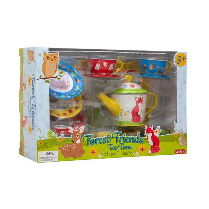 FOREST FRIENDS TIN TEA SET