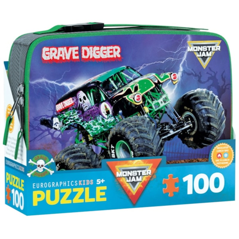 EURO 100 PC GRAVE DIGGER LUNCH BOX