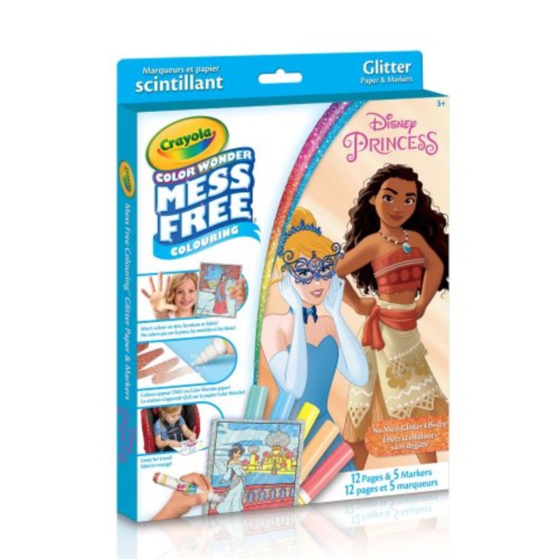 CRAYOLA COLOR WONDER W/MARKERS-GLITTER PRINCESS