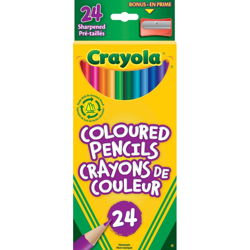 CRAYOLA COLORED PENCILS 24 CT