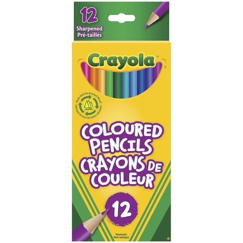 CRAYOLA COLOURED PENCILS 12 CT