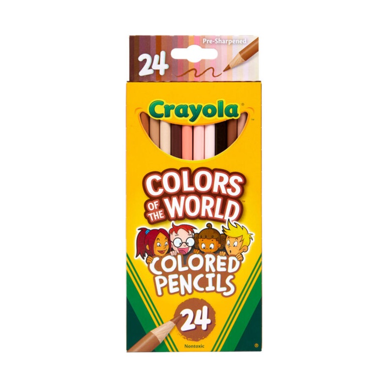 CRAYOLA COLOURS OF THE WORLD COLOURED PENCILS-24 PC