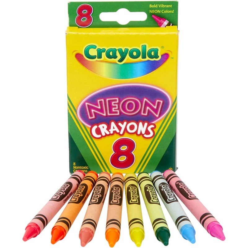 CRAYOLA NEON CRAYONS - 8 PACK