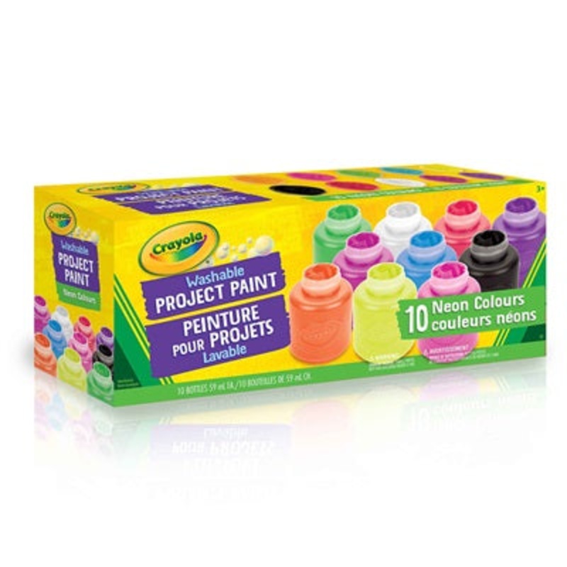 CRAYOLA NEON PAINT 10 JARS