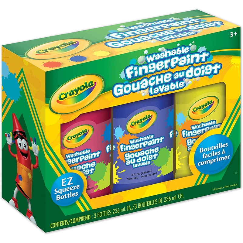 CRAYOLA WASHABLE FINGER PAINTS 3 PACK