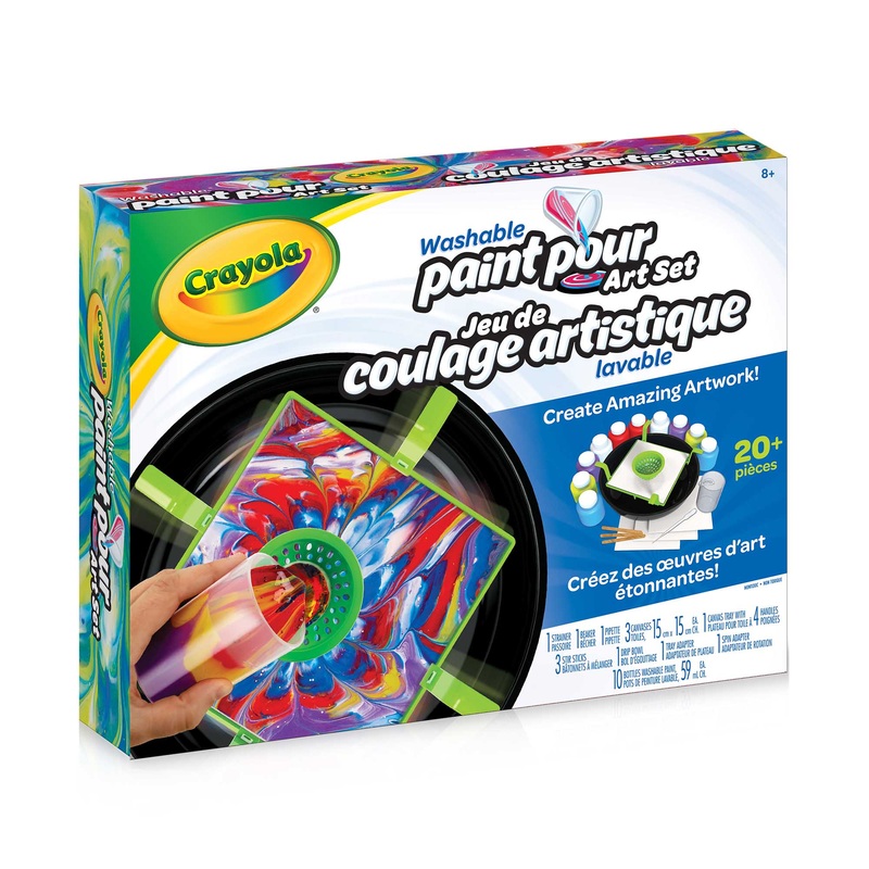 CRAYOLA WASHABLE PAINT POUR ART SET