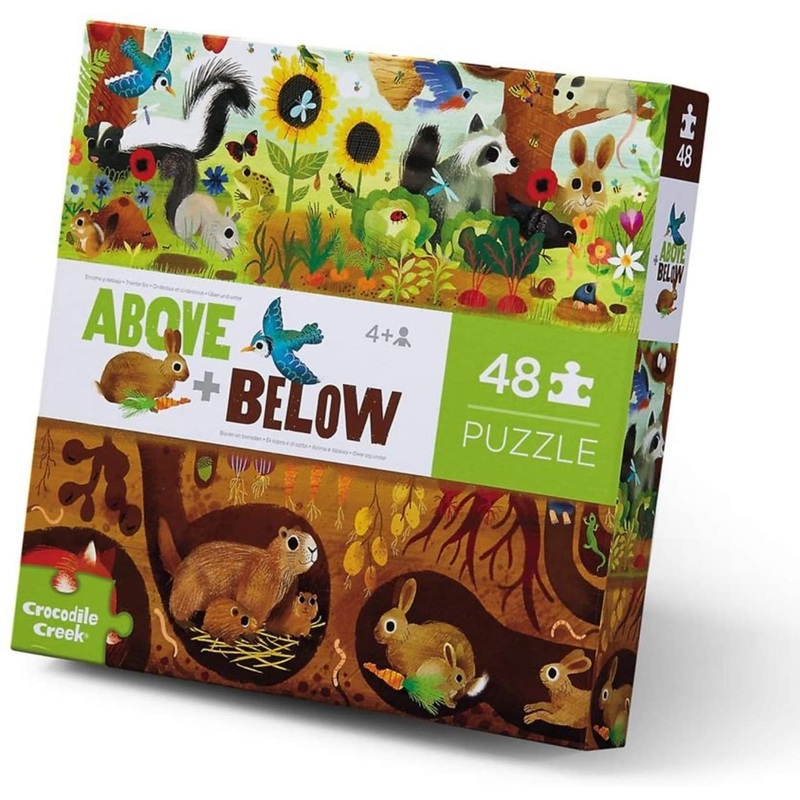 CROCODILE CREEK ABOVE & BELOW BACKYARD DISCOVERY PUZZLE - 48 PIECES