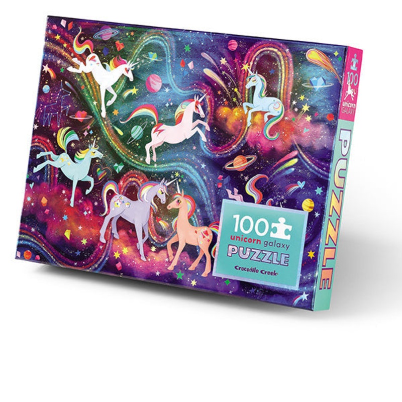 CROCODILE CREEK HOLOGRAPHIC UNICORN GALAXY PUZZLE - 100 PIECES