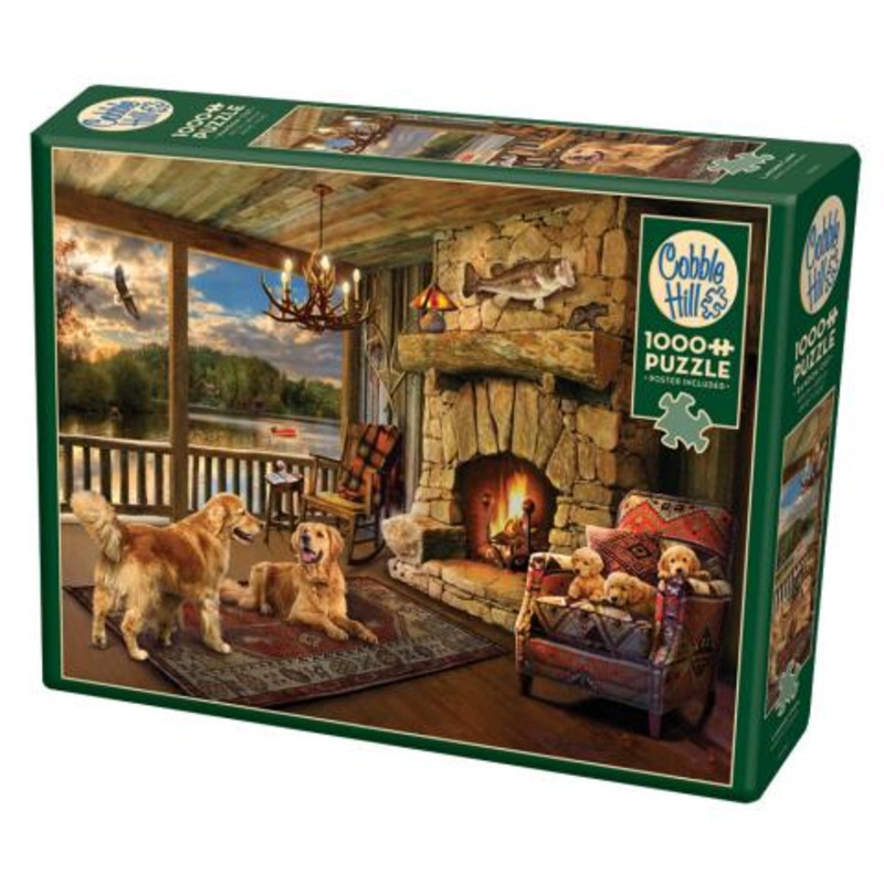 COBBLE HIL 1000 PC LAKESIDE CABIN