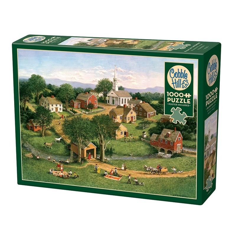 COBBLE HIL 1000 PC PICNIC BY THE BRIDGE