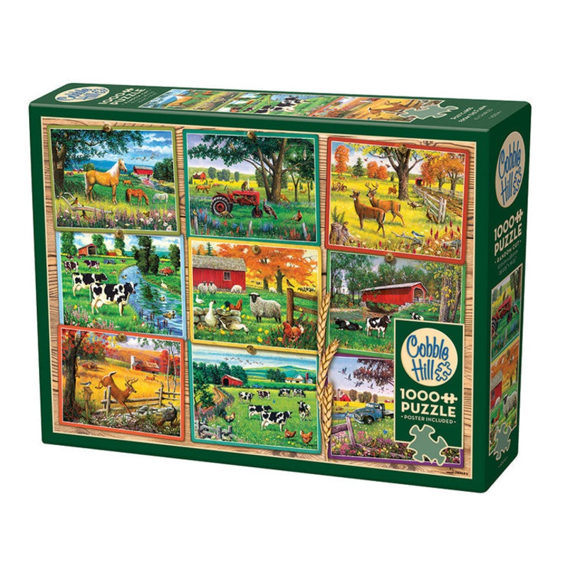 COBBLE HIL 1000 PC POSTCARDS FROM THE FARM