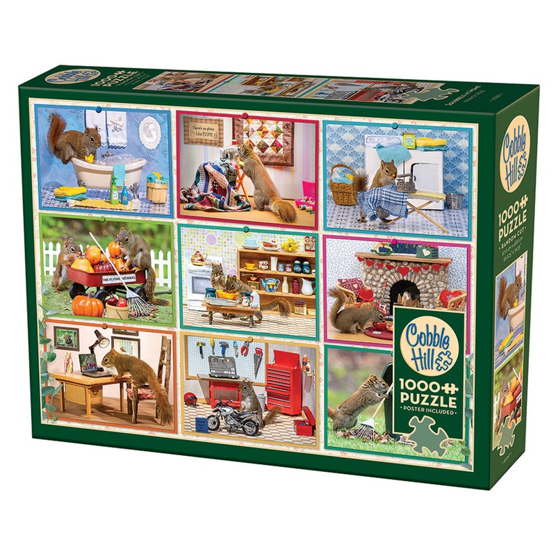 COBBLE HIL 1000 PC SQUIRRELS AT HOME