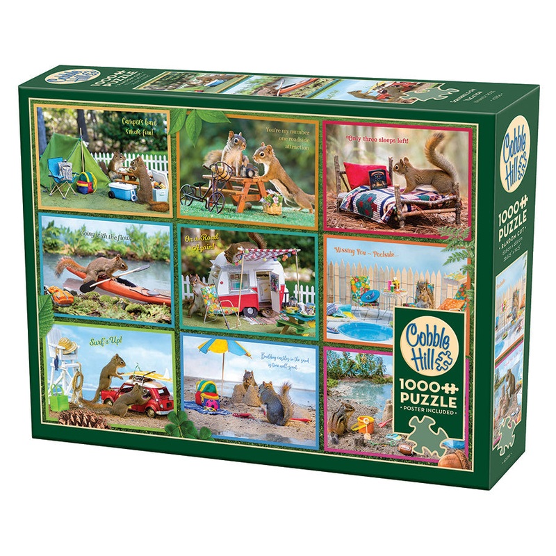 COBBLE HIL 1000 PC SQUIRRELS ON VACATION