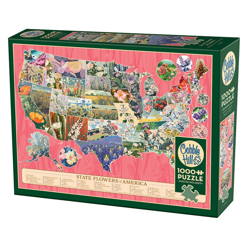 COBBLE HIL 1000 PC STATE FLOWERS OF AMERICA