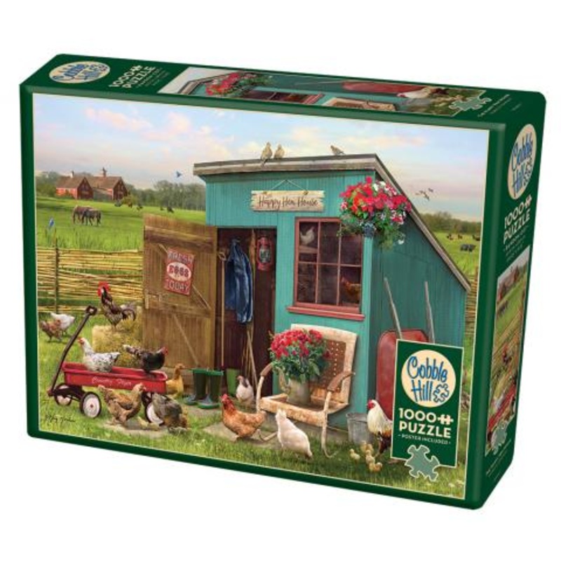 COBBLE HIL 1000 PC THE HAPPY HEN HOUSE