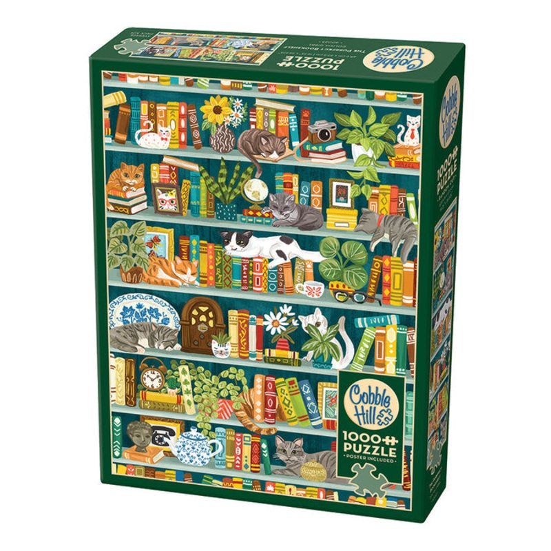 COBBLE HIL 1000 PC THE PURRFECT BOOKSHELF