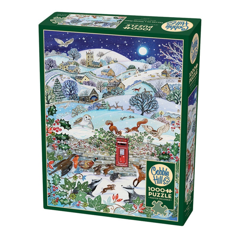 COBBLE HIL 1000 PC VILLAGE ON A WINTER NIGHT