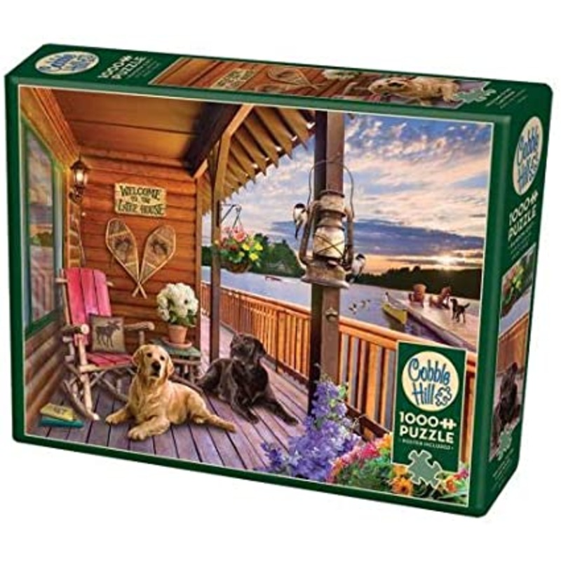 COBBLE HIL 1000 PC WELCOME TO THE LAKE HOUSE