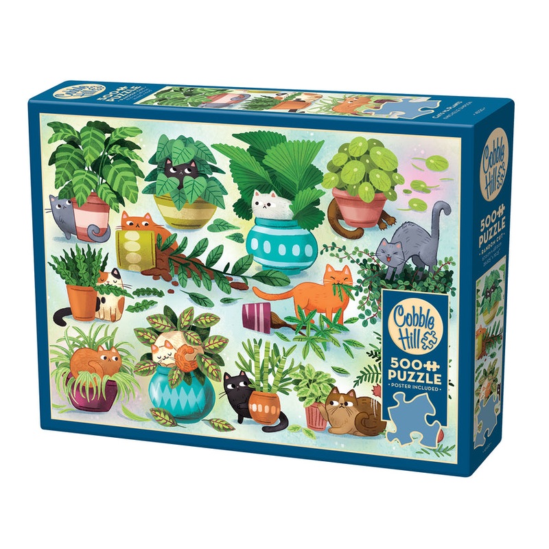 COBBLE HIL 500 PC CATS VS. PLANTS