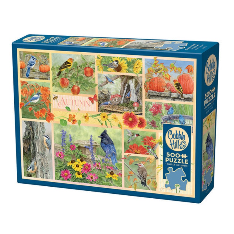 COBBLE HIL 500 PC GARDEN BIRDS IN AUTUMN