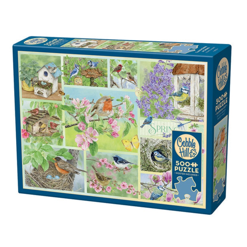COBBLE HIL 500 PC GARDEN BIRDS IN SPRING