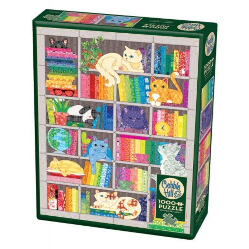 COBBLE HILL 1000 PC RAINBOW CAT QUILT